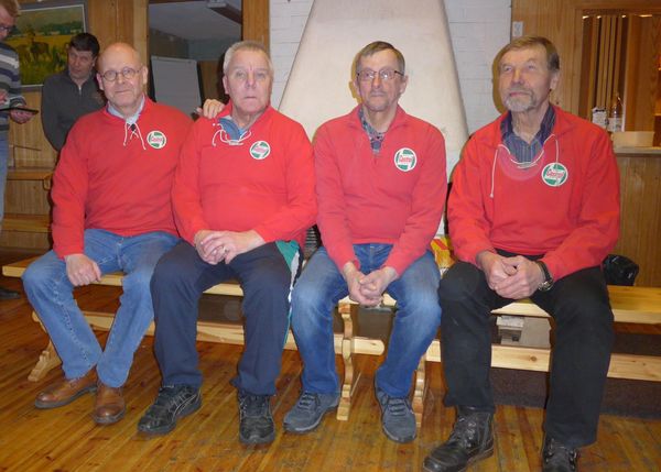 HyMK:n Dream Team 1970-luvulla. Vas. Matti Tarkkonen, Göte Liljegren, Anssi Oksanen ja Heikki Mikkola. Hyvinkää 2016